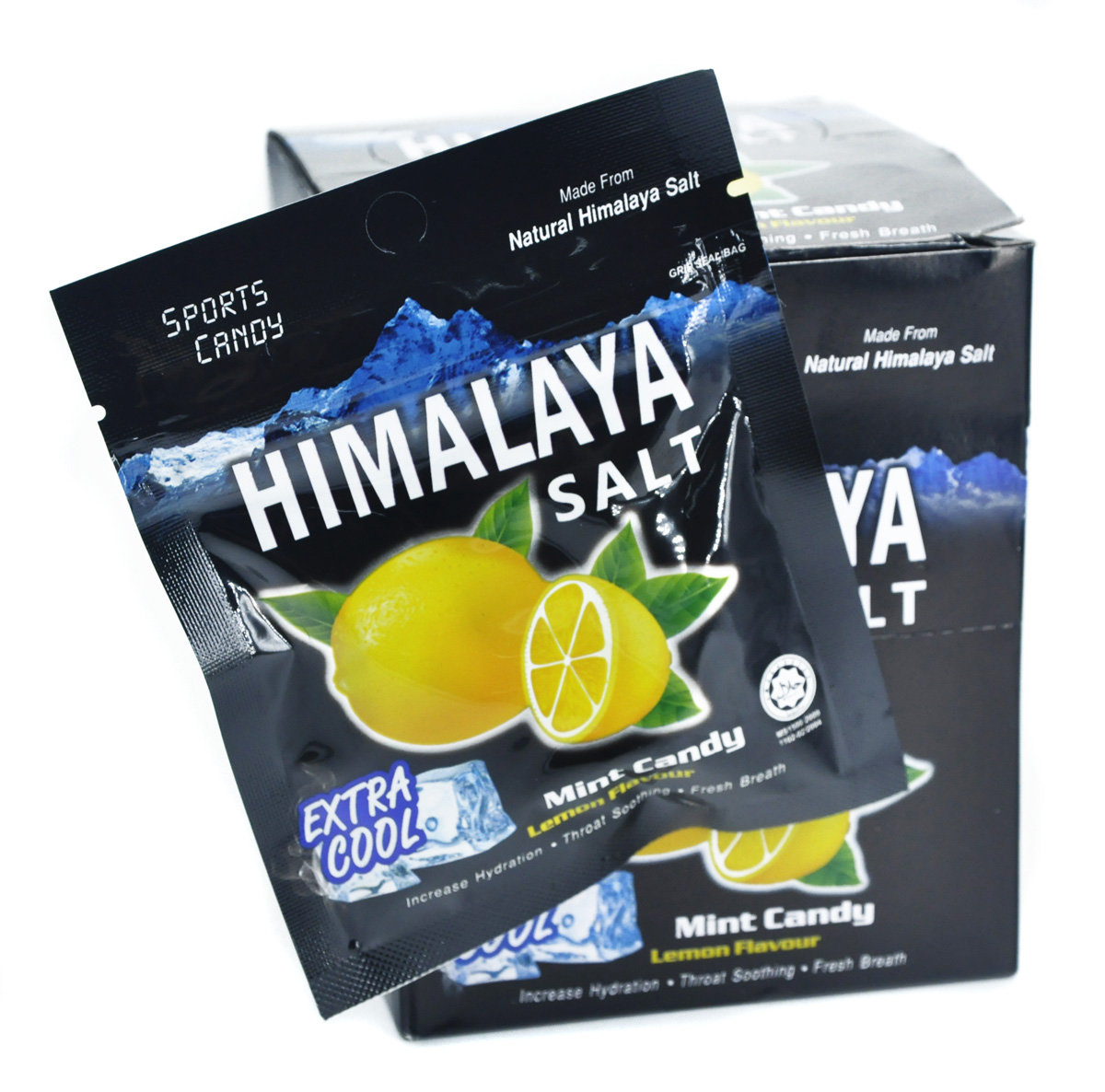 HIMALAYA SALT MINT CANDY - LEMON EXTRA COOL 15g X 12 Packets CONFECTIONERY  Malaysia, Johor Supplier, Distributor, Importer, Supply